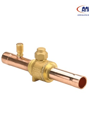 VALVULA BIDIRECCIONAL PARA CORTE DE REFRIGERANTE. APENDICE DE CARGA. CONEXIÓN A SOLDAR 1 1/8