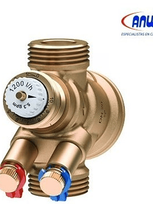 VÁLVULA DE EQUILIBRIO HIDRÁULICO AB-QM 4.0 CON TOMAS DE PRESIÓN, DN20HF, 220-2200 L/H, G 1