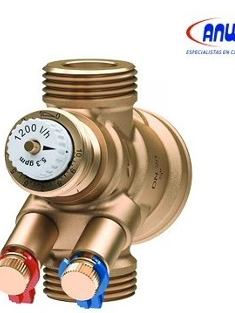 VÁLVULA DE EQUILIBRIO HIDRÁULICO AB-QM 4.0 CON TOMAS DE PRESIÓN, DN20HF, 220-2200 L/H, G 1 1