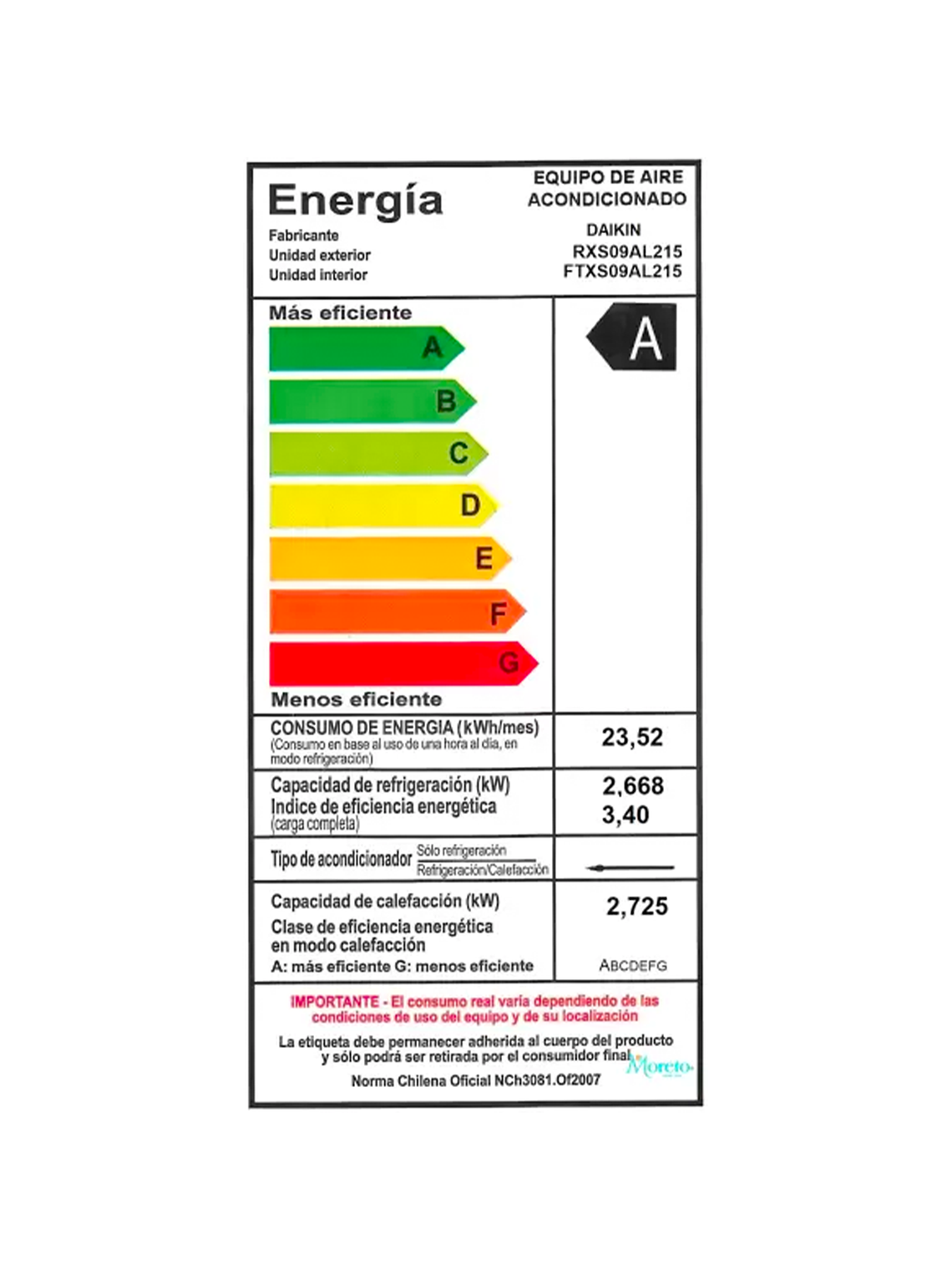 Aire acondicionado Daikin Inverter 09.000 BTU wifi   4