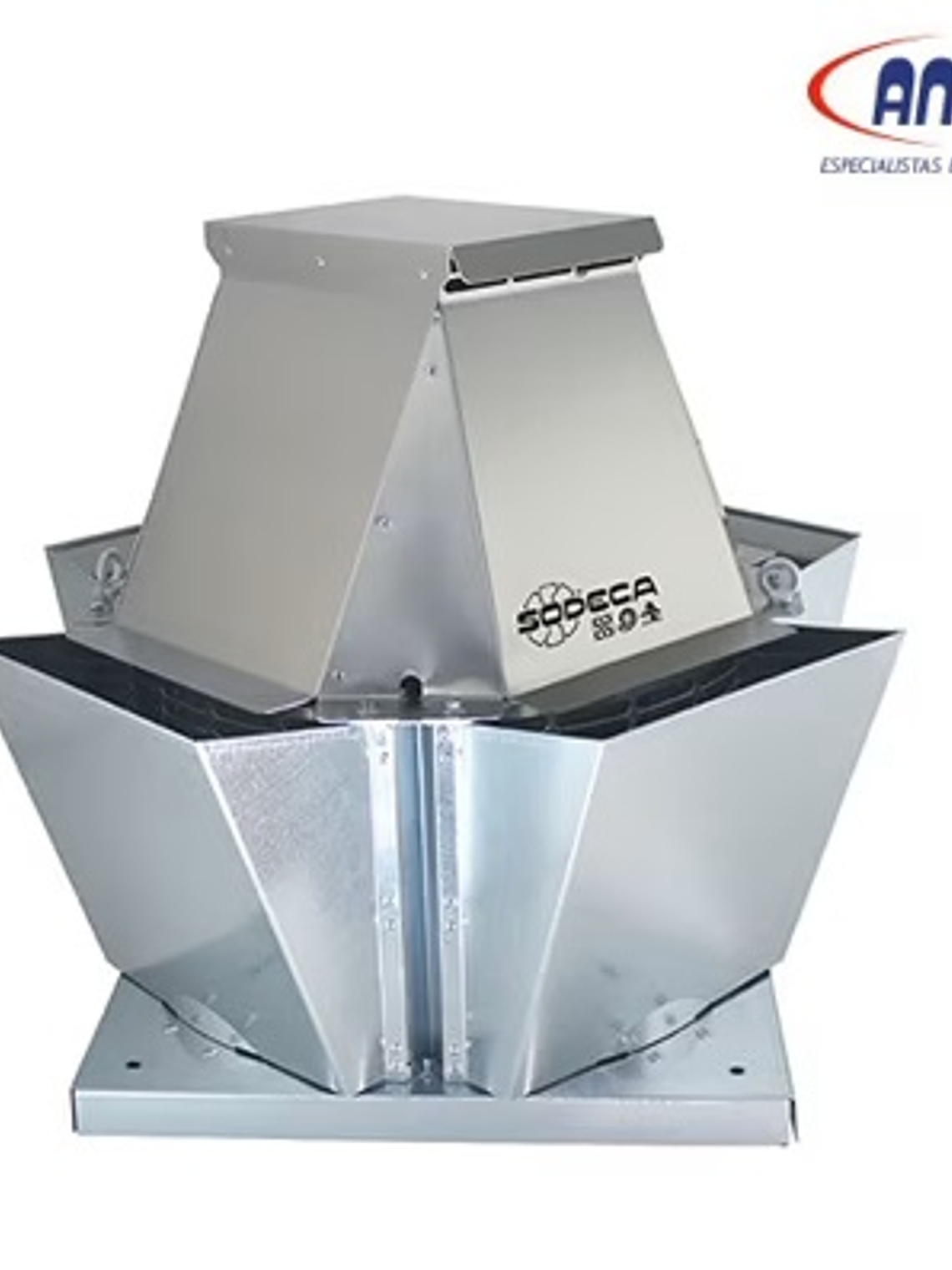 EXTRACTOR CENTRIFUGO TEJADO SALIDA LATERAL ALABE A REACCION IP55 900 RPM 380V QMAX 2000M3H 1