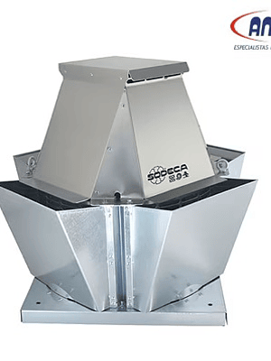 EXTRACTOR CENTRIFUGO TEJADO SALIDA LATERAL ALABE A REACCION IP55 1380 RPM 380V QMAX 4950M3H