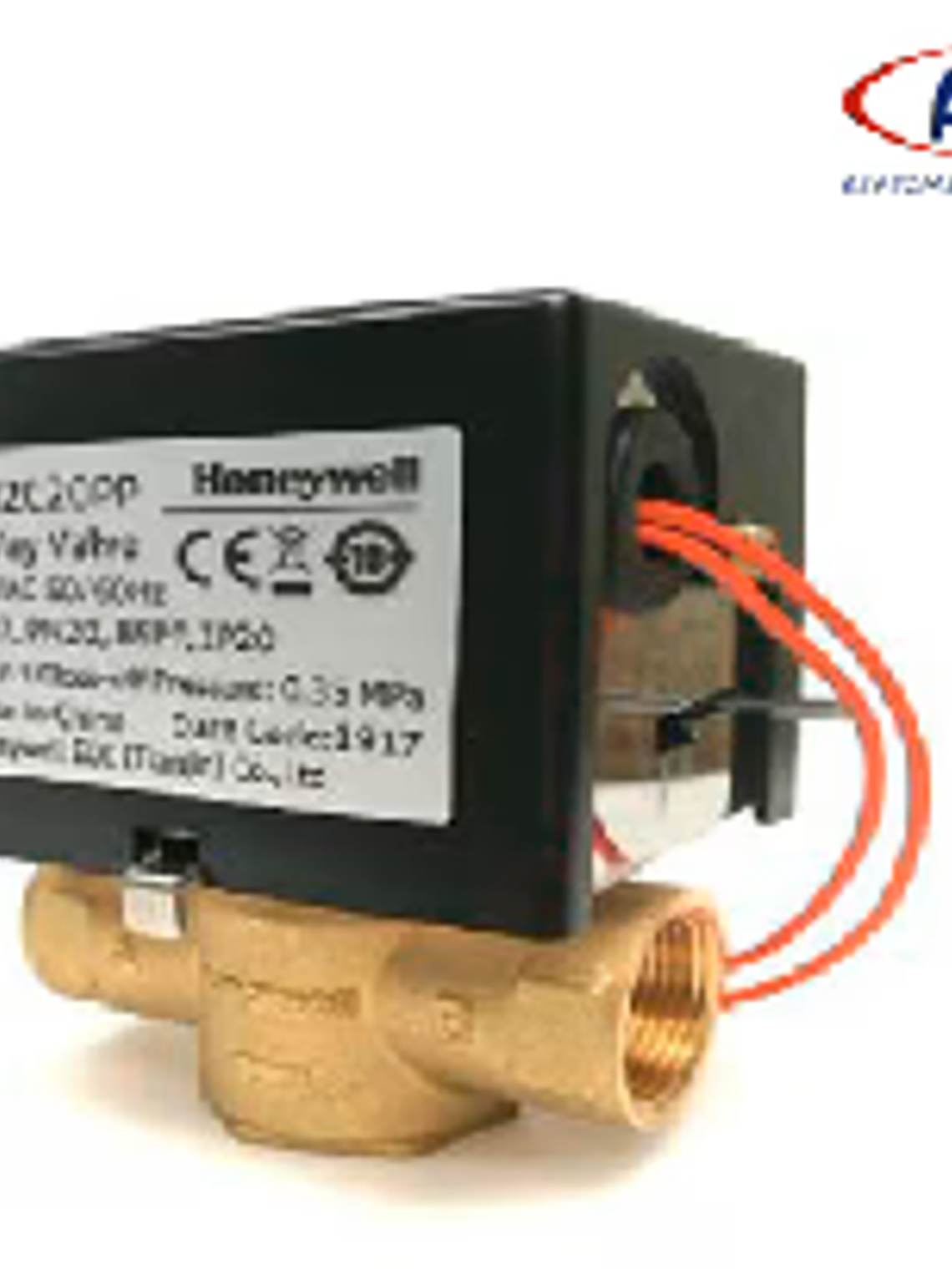 VÁLVULA FANCOIL HONEYWELL, RETORNO POR RESORTE 1 , TRES VÍAS, CONEXIÓN POR SURTIDOR 1