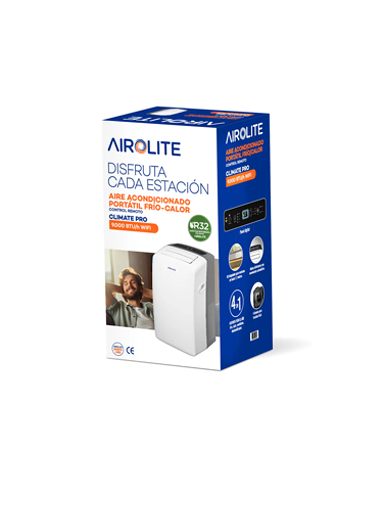 AIRE ACONDICIONADO PORTÁTIL AIROLITE CLIMATE PRO- 9000 BTU WIFI 1