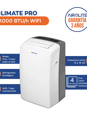 AIRE ACONDICIONADO PORTÁTIL AIROLITE CLIMATE PRO- 9000 BTU WIFI