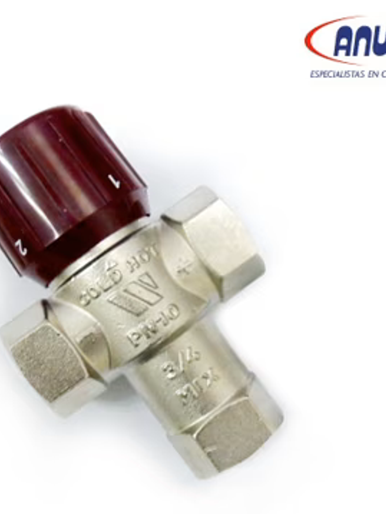 VALVULA MEZCLA ACS TERMOSTATICA 3 VIAS AQUAMIX 3/4 HI 42-60 GRADOS 1