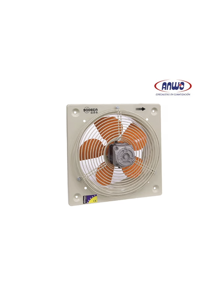 HELICOIDAL MURAL HELICE 30CM EN CHAPA DE ALUMINIO CON REJILLA PROTECCION MOTOR 200V QMAX 1341 M3H 1