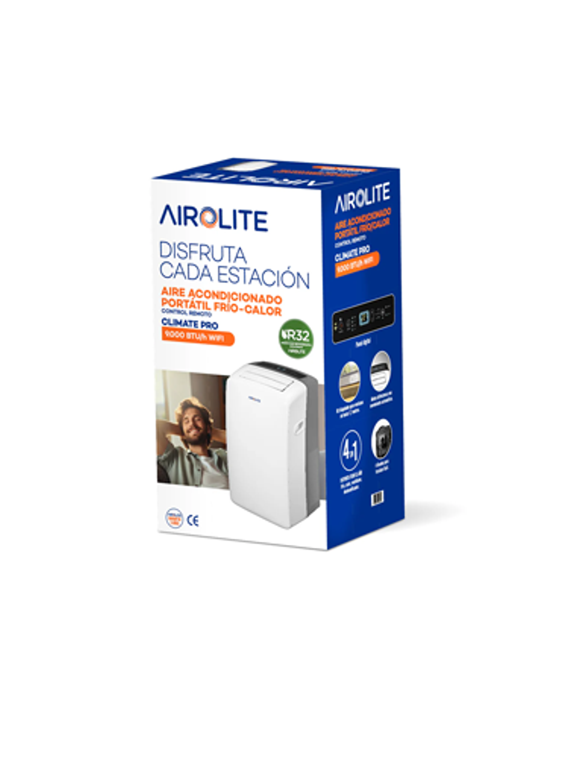 AIRE ACONDICIONADO PORTÁTIL AIROLITE CLIMATE PRO- 9000 BTU WIFI 1