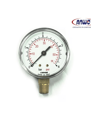 MANOMETRO D.63 1/4 0-4 BAR