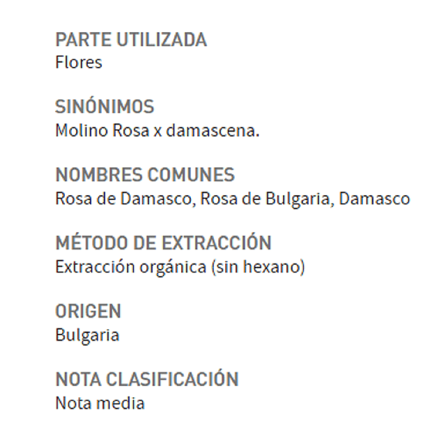 Aceite Absoluto Rosa Damascena por 1 ml 100% Puro y natural