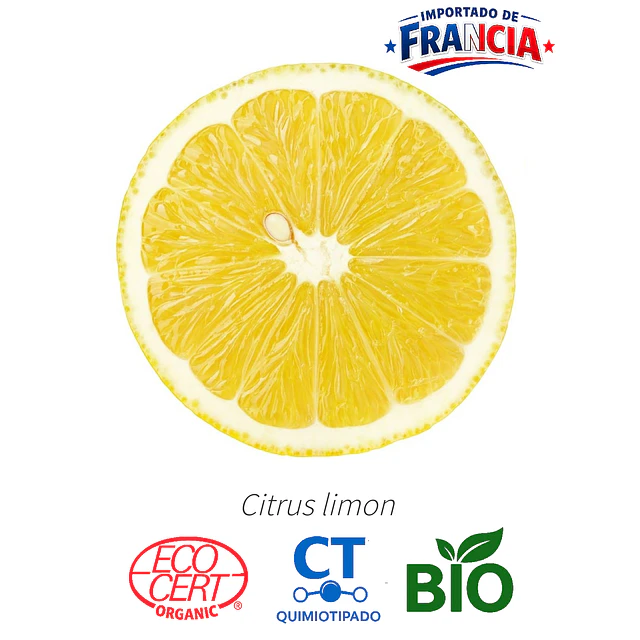 Aceite Limón BIO - CT Limonene INCI: Citrus limon (L.) Burman f.