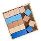 Bandeja 25 bloques de madera - Azul  - Miniatura 1