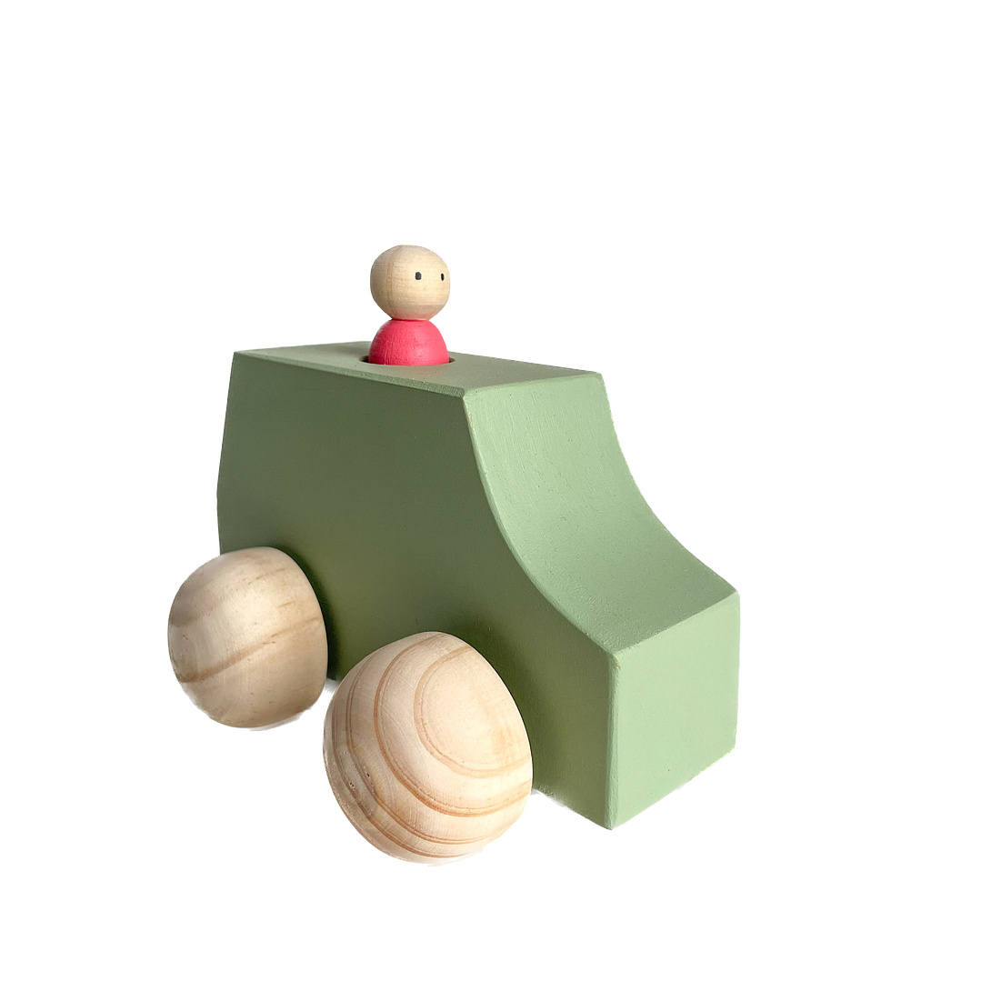 Autito de madera - Verde 2