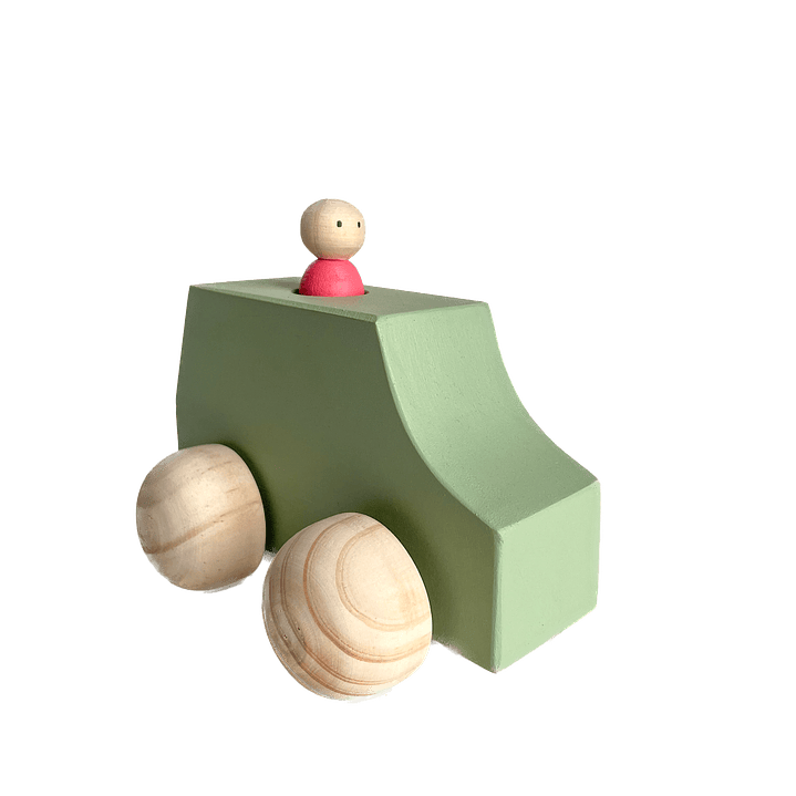 Autito de madera - Verde 2