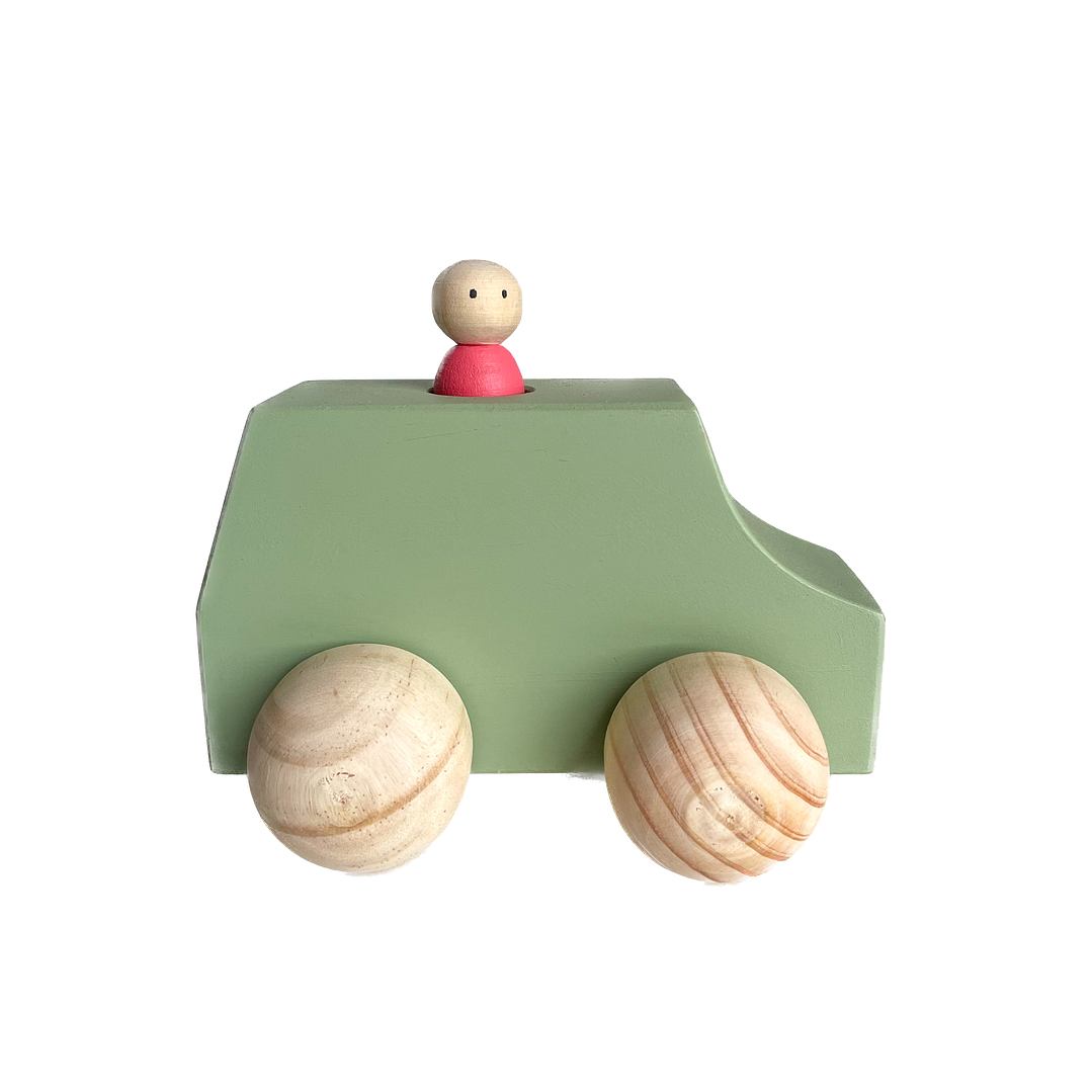 Autito de madera - Verde 1