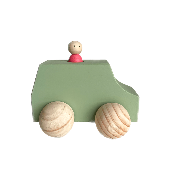 Autito de madera - Verde 1