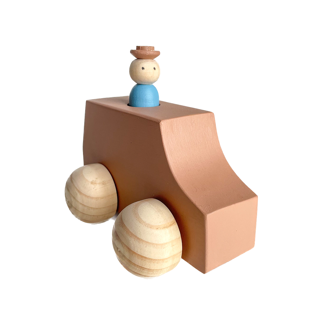 Autito de madera - Café 2