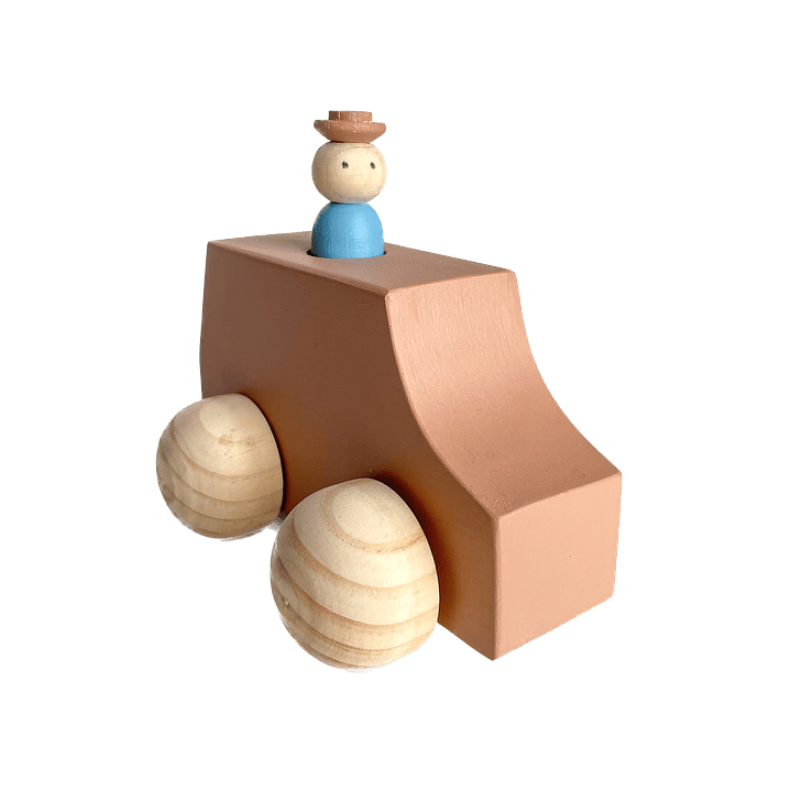 Autito de madera - Café 2