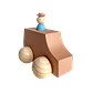 Autito de madera - Café - Miniatura 2
