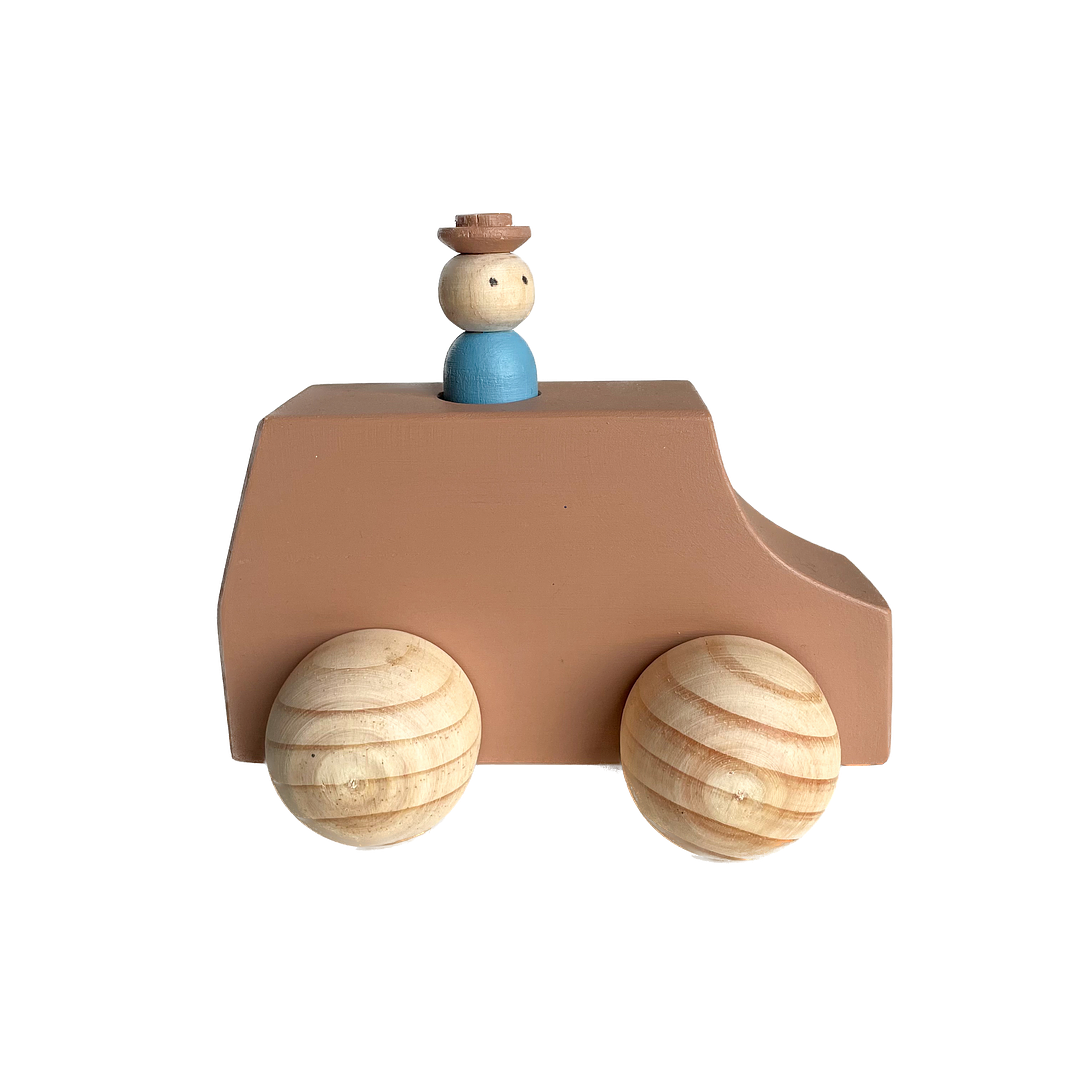 Autito de madera - Café 1
