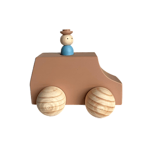 Autito de madera - Café