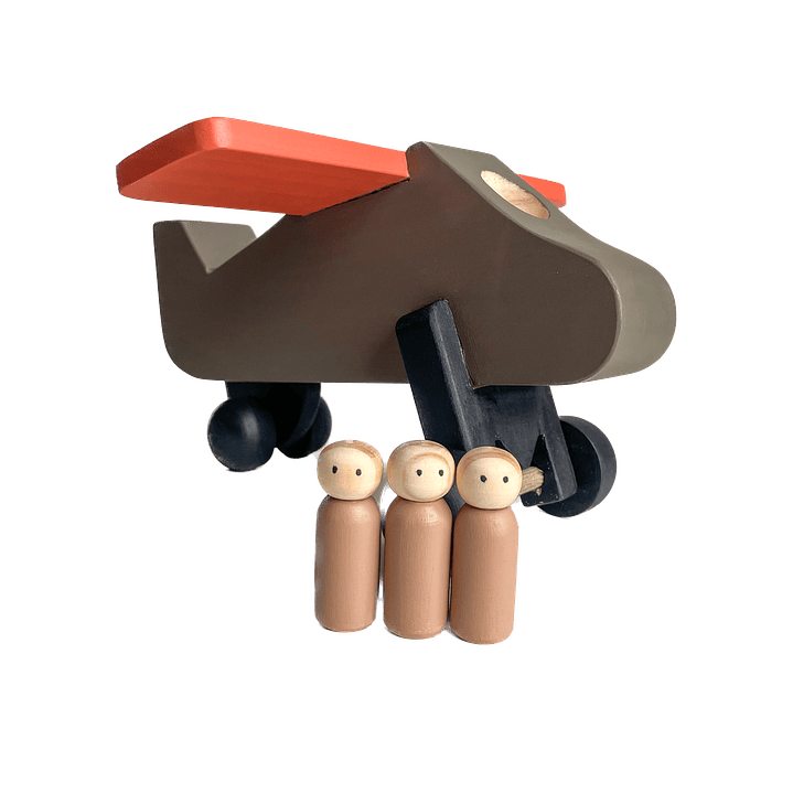 Avión de madera - Café 2