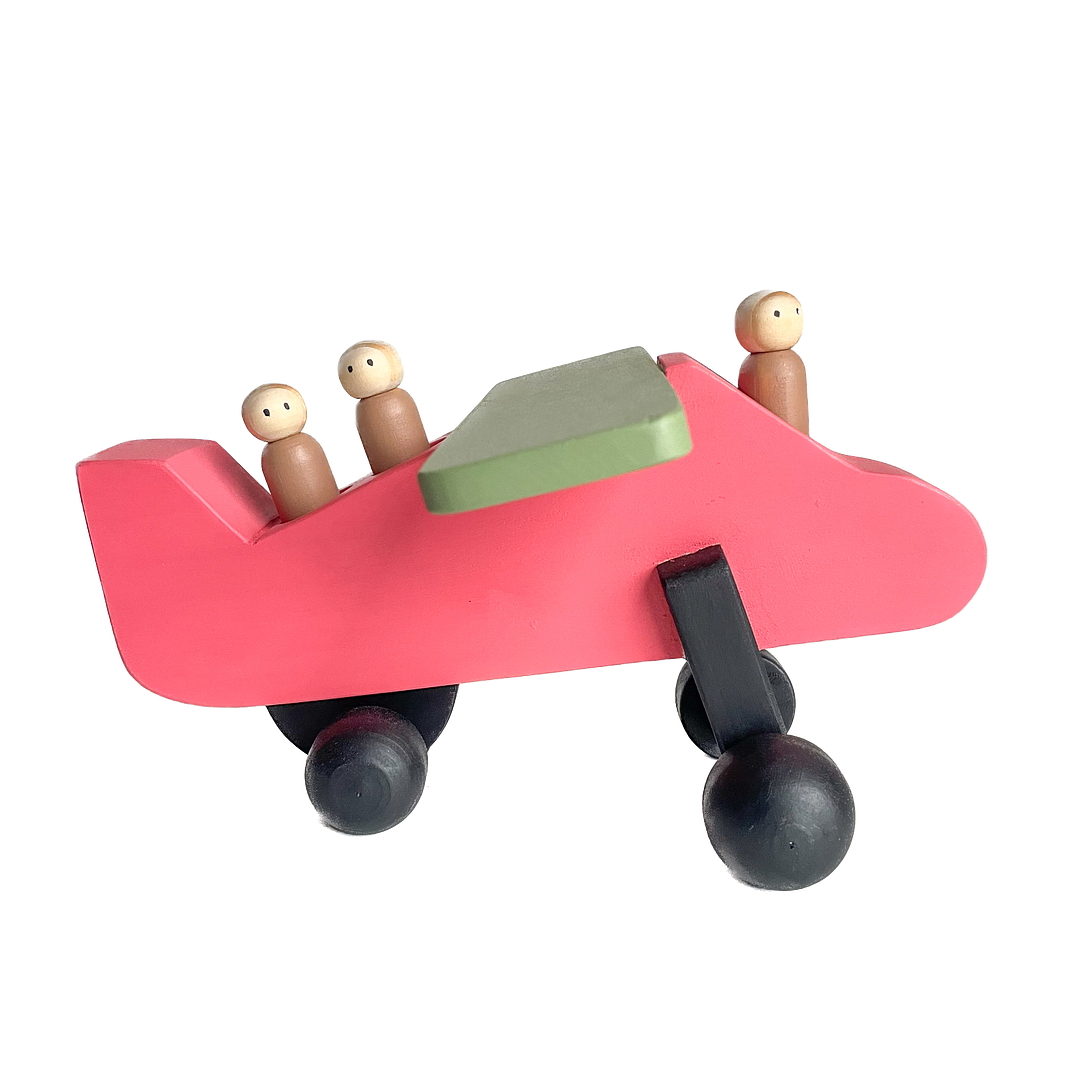 Avión de madera - Rojo 1