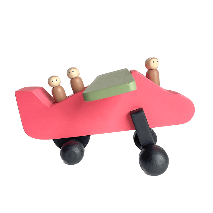 Avión de madera - Rojo 1