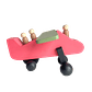 Avión de madera - Rojo - Miniatura 1
