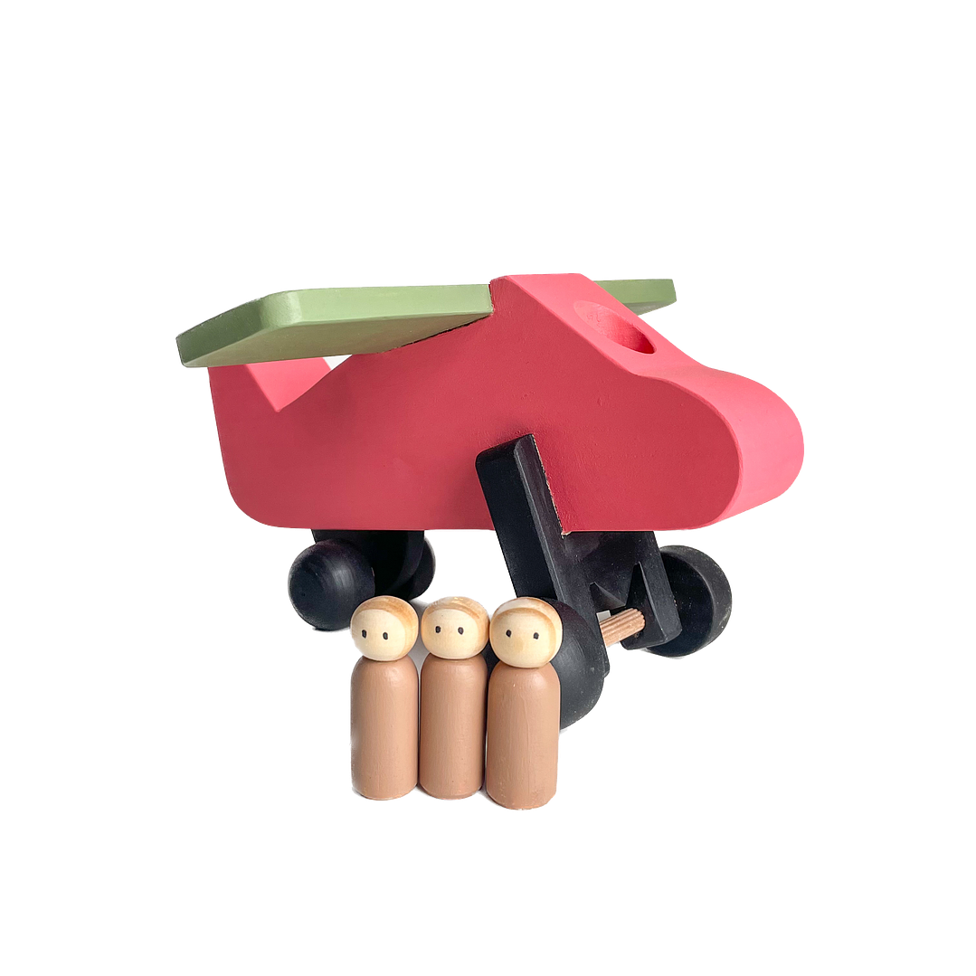Avión de madera - Rojo 2