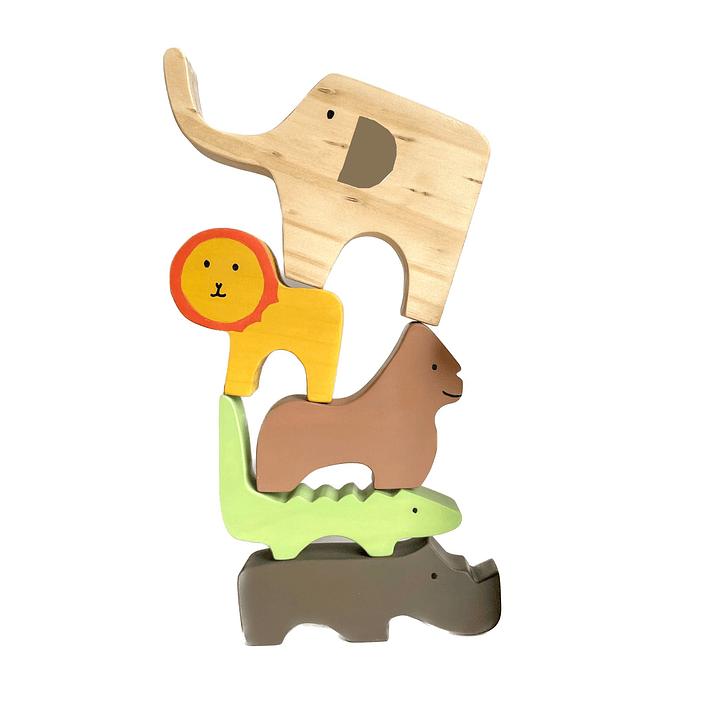 Bloques de madera - Animales salvajes 2