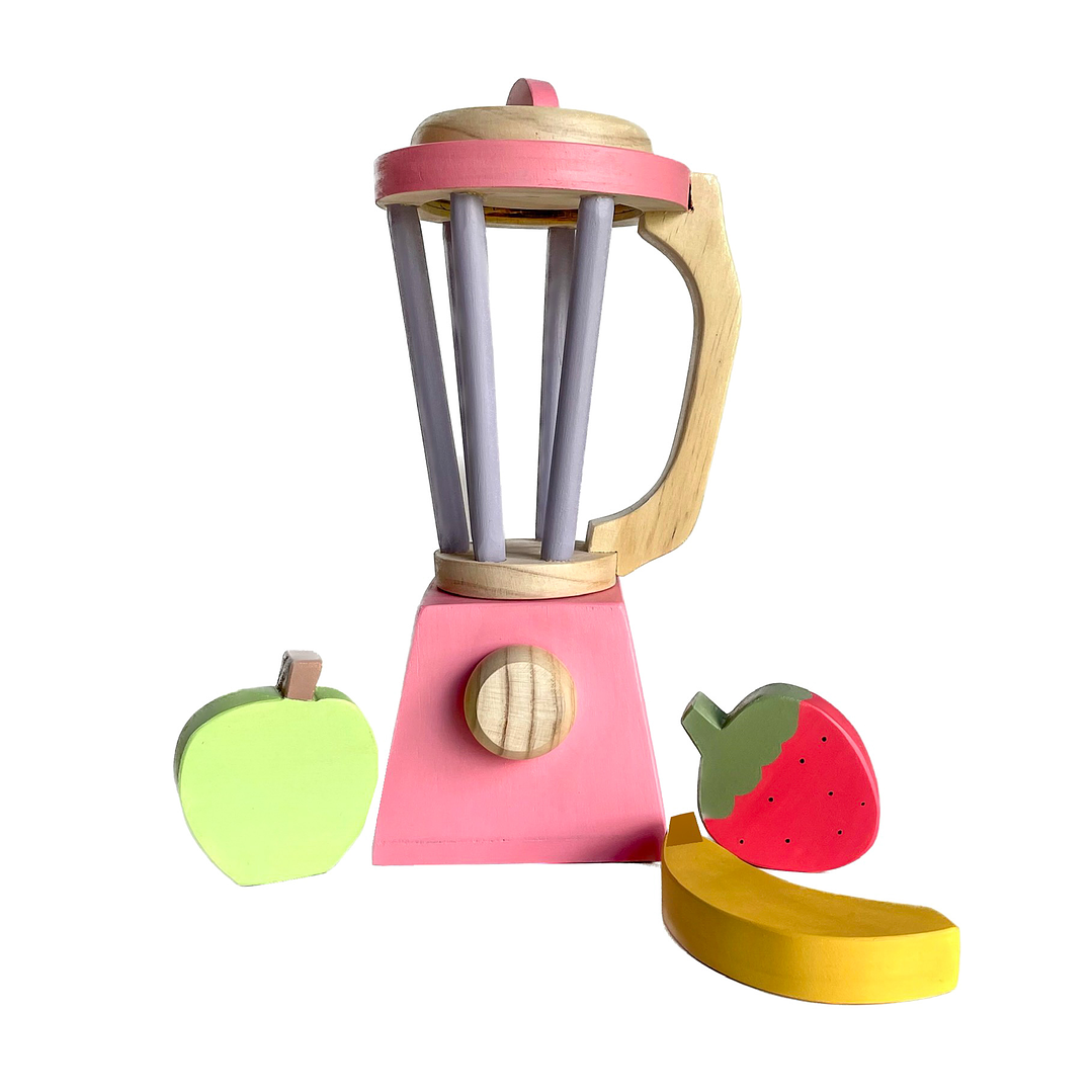 Licuadora de madera - Rosada 1