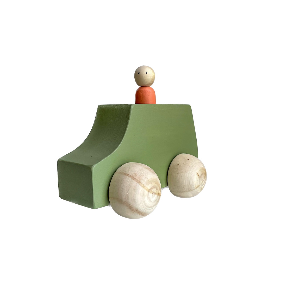 Autito de madera - Verde 2