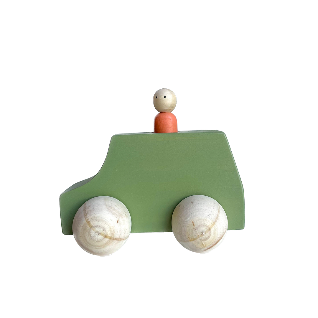 Autito de madera - Verde 1