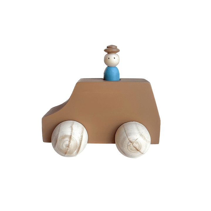 Autito de madera - Café 1