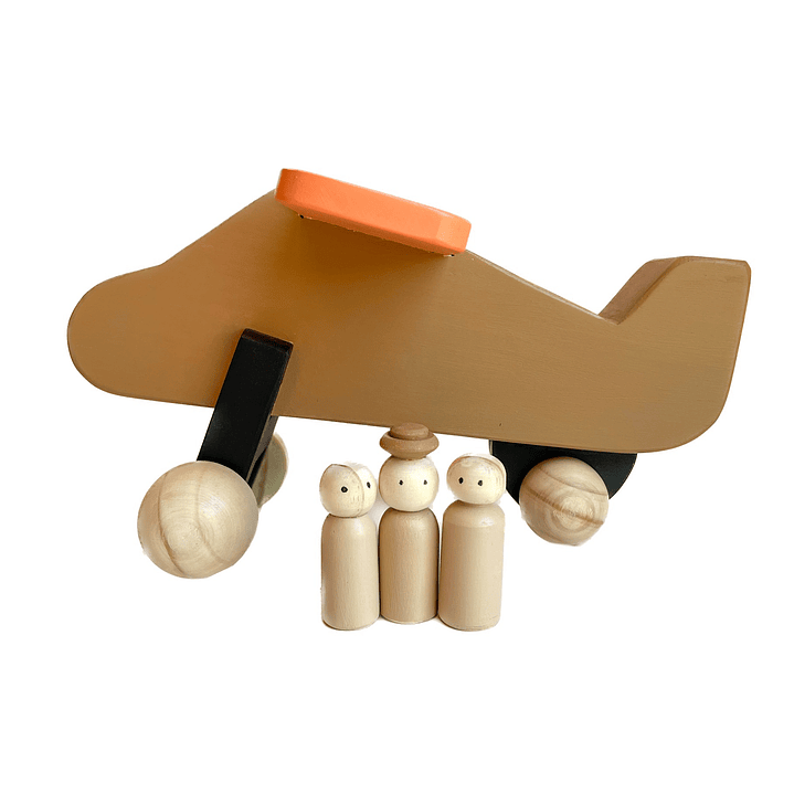 Avión de madera - Café 2