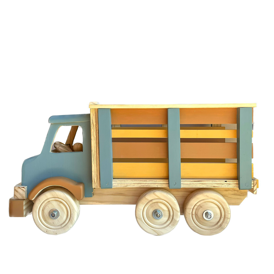 Camión de madera - Celeste - A PEDIDO  1