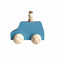 Autito de madera - Celeste - Miniatura 1