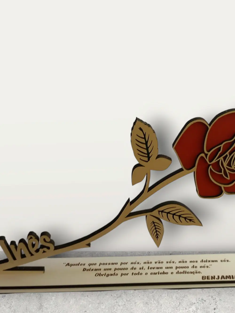 Rosa com Base Personalizada 