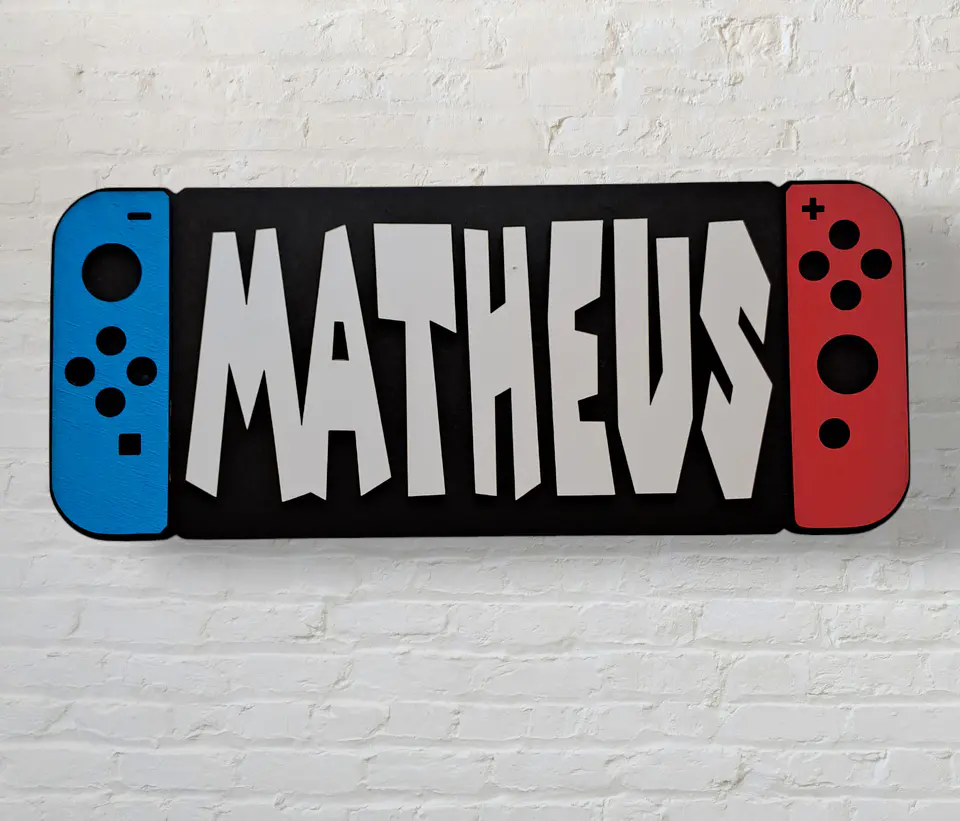 Placa Decorativa Consola Personalizada 2