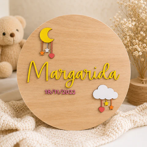 Placa Circular Bebé Personalizada