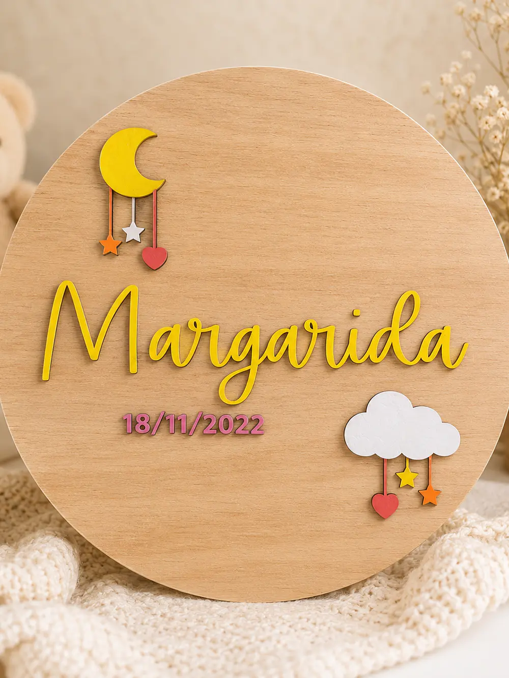 Placa Circular Bebé Personalizada 1
