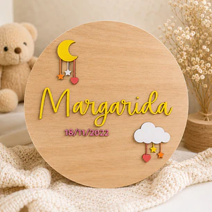 Placa Circular Bebé Personalizada