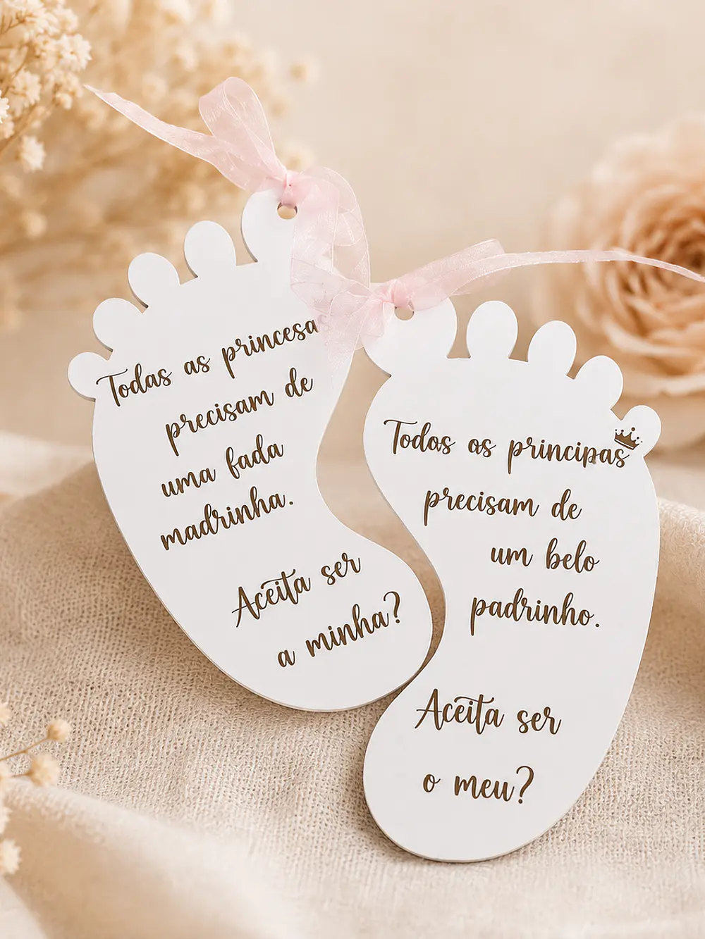 Convite para Padrinho e Madrinha - Pés