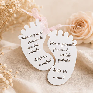Convite para Padrinho e Madrinha - Pés