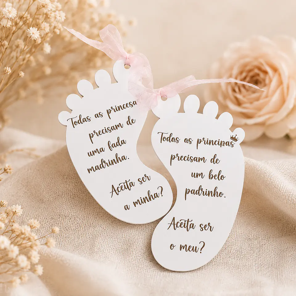 Convite para Padrinho e Madrinha - Pés 1