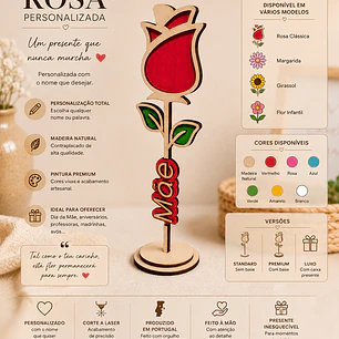 Rosa Personalizada Mãe