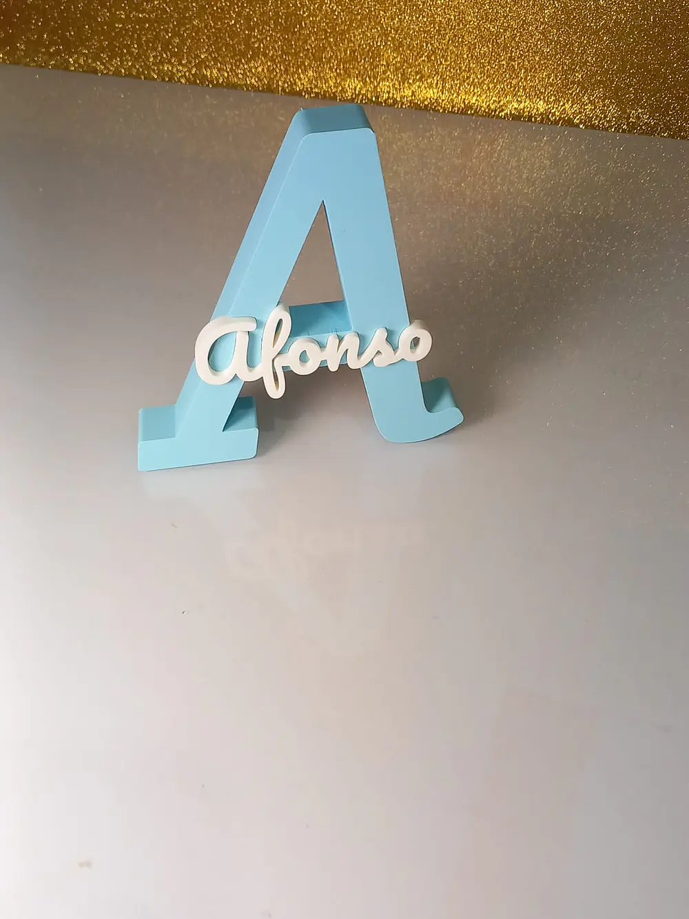 Letra Inicial 3D com Nome Personalizada 2