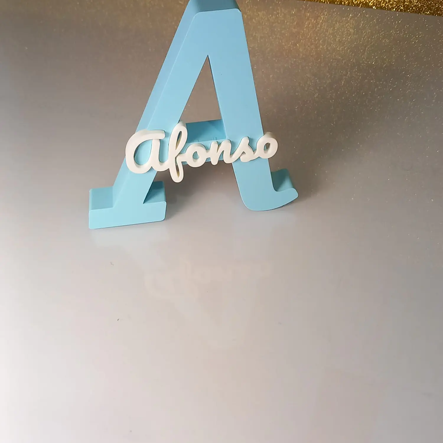 Letra Inicial 3D com Nome Personalizada 2