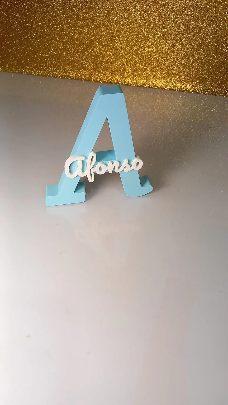 Letra Inicial 3D com Nome Personalizada 2